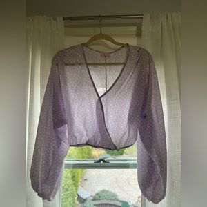 Purple sheer blouse